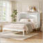 Grand lit escamotable Murphy avec portes en bois et pieds en métal-843954857