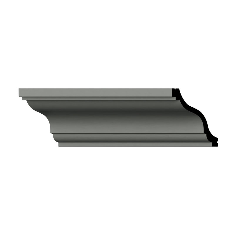 June 4" H x 94.5" W x 4" D Unfinished Polyurethane Crown Moulding