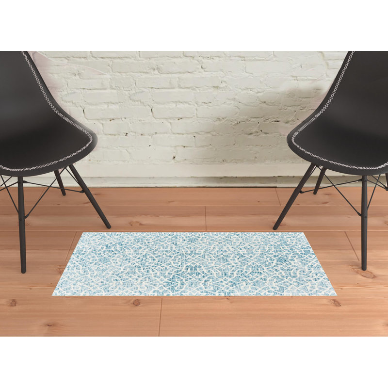 Ken Hand Tufted Geometric Indoor Rug, Rectangle 8' x 10'