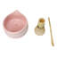 Ensemble de fouets et cuillères en céramique rose et blanc