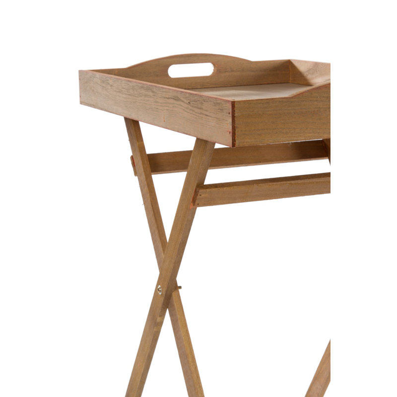 Waymon Tray Top Cross Legs End Table