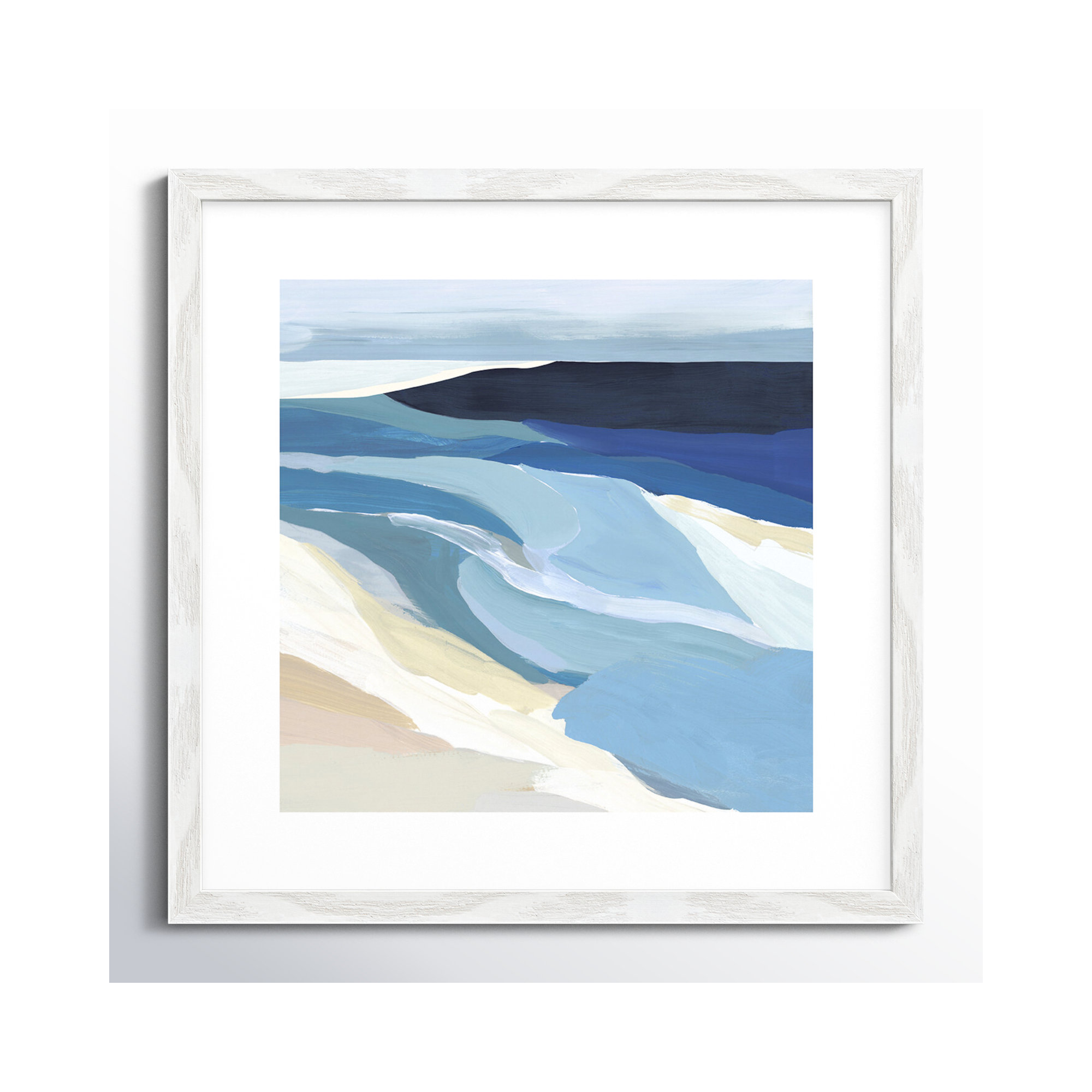 Graham Lake I by Isabelle Z, Picture Framed Paper, 18.25" H x 18.25" W, White Wood