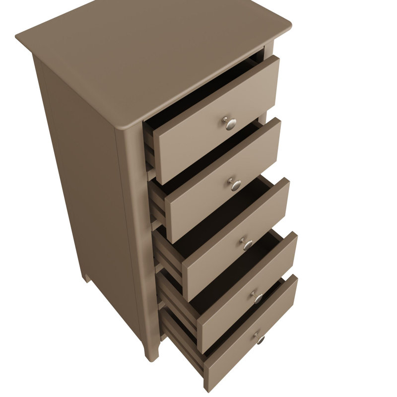 Accetturri 5 Drawer Chest of Drawers, Putty