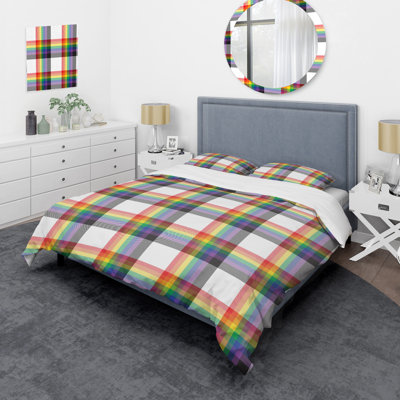 Ensemble de housse de couette en microfibre grise / orange 3 pièces