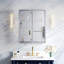 Armoire à pharmacie encastrée ou en saillie en aluminium avec miroir biseauté et tablette ouverte, 61 cm (L) x 76 cm (H).-1613713633-1613713645