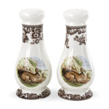 Spode Woodland Salt/Pepper Shakers 6.5" Rabt