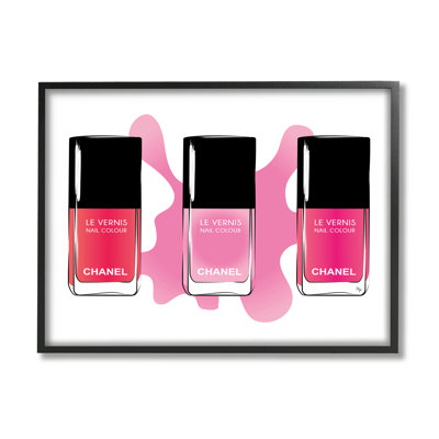 French French Rose Shades, vernis à ongles Splash XXL, art mural sur toile tendue par Martina Pavlova