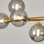 Lustre linéaire moderne en verre bullé à 12 lumières à intensité variable Spoutnik-626116812-707864722