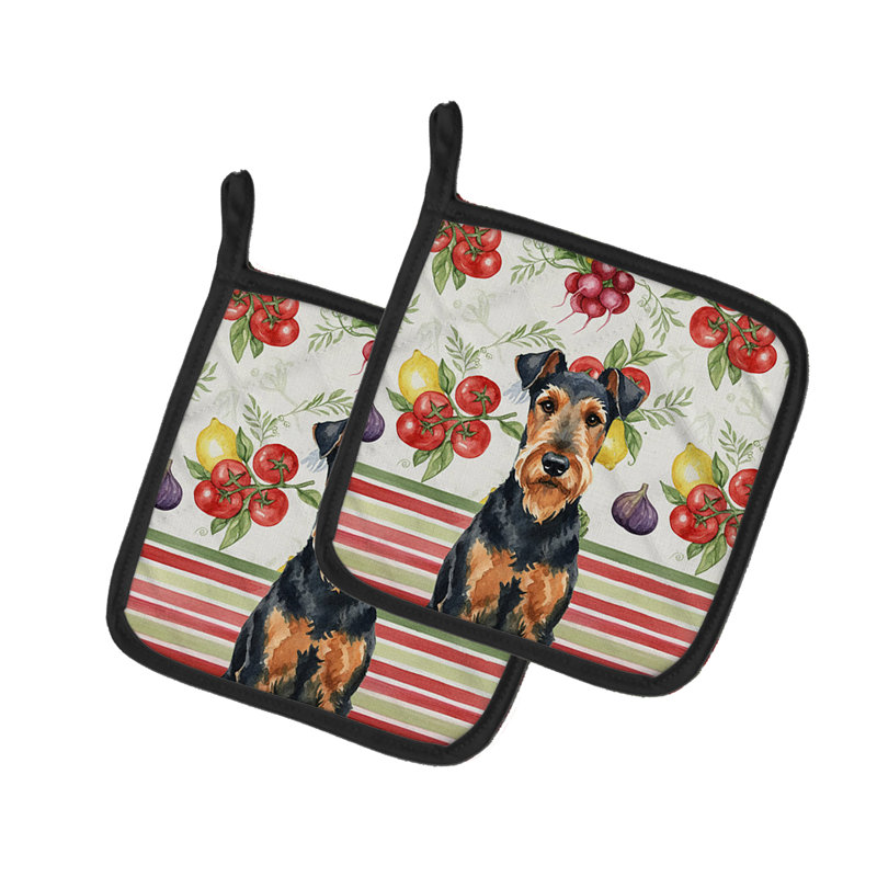 Paire de poignées Airedale Terrier