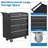 4-Drawer Rolling Tool Chest - Tool storage cabinet with wheels, locking system, drawer liners, and universal lockable wheels. Portable tool cart for garage or workshop. (Black)-1776639062