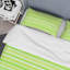Ensemble de housse de couette en microfibre vert / blanc 3 pièces