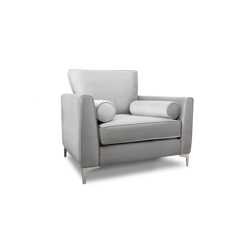 Kyle Upholstered Armchair, Silver