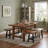 40-Inch Rustic Solid Wood Storage Bench With Metal Frame