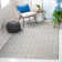 Doleman Hand Woven Jute/Cotton Striped Rug in Gray