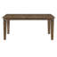 Table de salle à manger extensible contemporaine, fini brun, 6 couverts, idéale pour une famille, rectangulaire, à placer dans une pièce