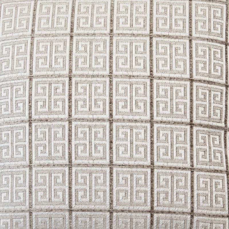 Geometric Rayon/Viscose Reversible Throw Pillow, 18" x 18", Silver