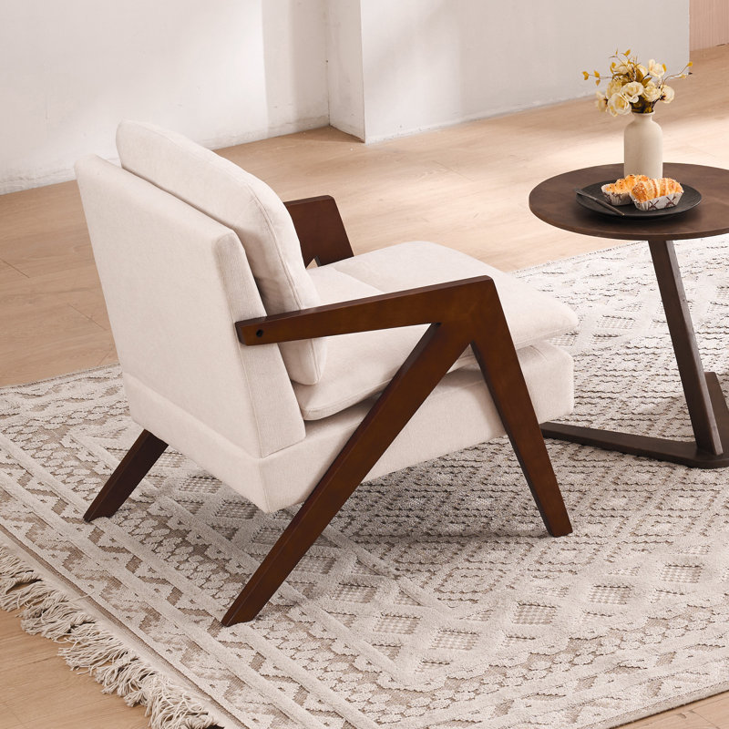 Fauteuil d'appoint Mid-Century, Beige