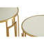 Elrosa Glass Top Drum Nesting Tables
