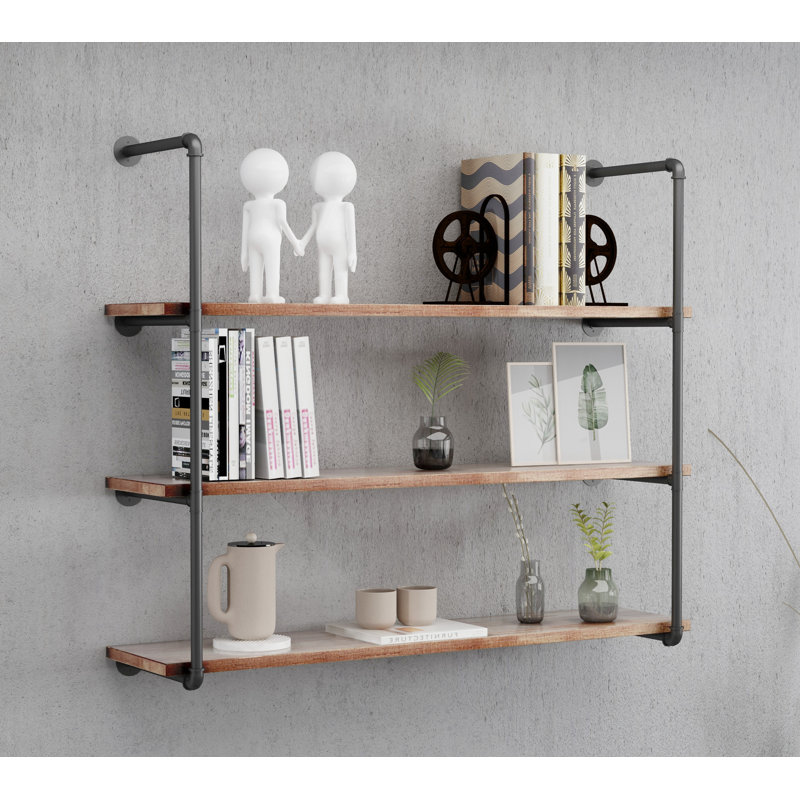 Argenide 3 Piece Industrial Pipe Shelves