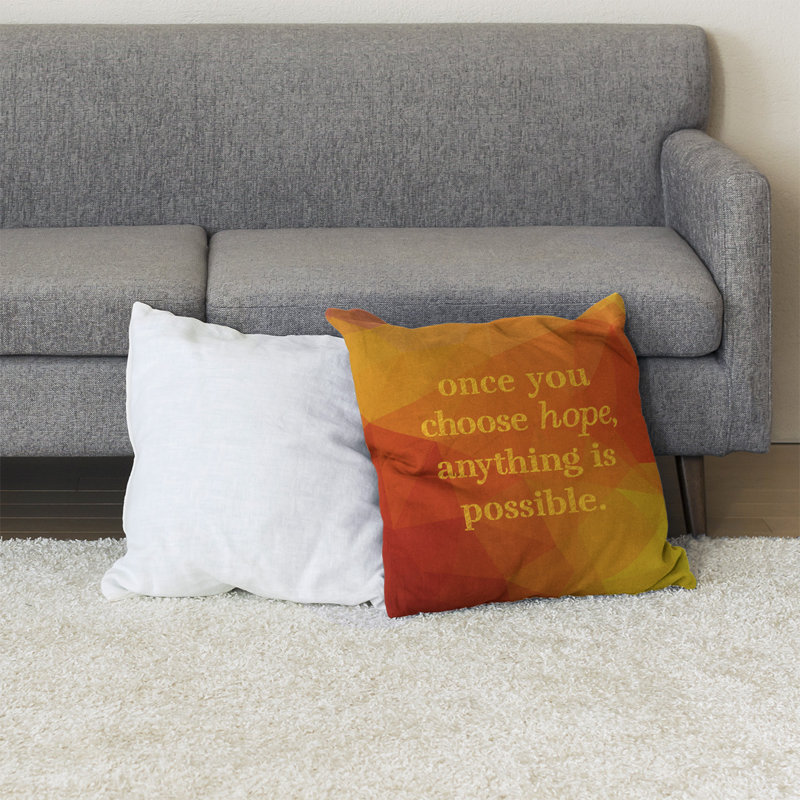 Coussin de sol pierres précieuses choisissez Hope, 40 po x 40 po, Jaune ambre
