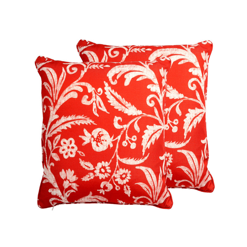 Dublin Square Pillow Cover, Red
