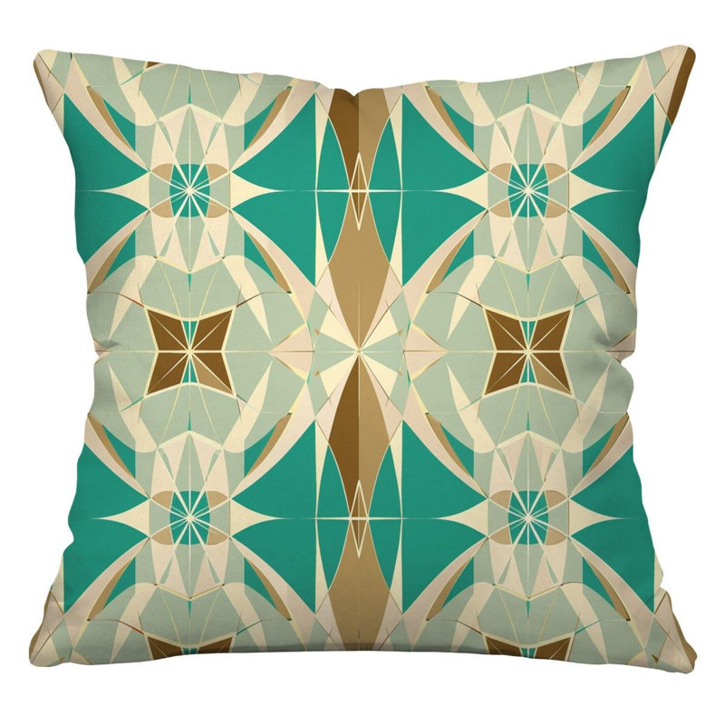 Geometric Star Cool  Reversible Throw Pillow, 26"H x 26"W