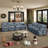 93.7"4-Seater Cloud Couch,Oxford Fabric Sofa-216544767-216544736-216544740