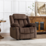 Lowen 35'' Wide Short Plush Fabric Cushion Back Manual Recliner with Soft Skin-Friendly Upholstery
