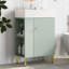 Meuble-lavabo 21,6 po, armoire combinée, meuble de rangement pour salle de bain, lavabo simple en céramique, rangement à gauche