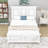 Panel Bed with Headboard and Slats-858236032-858236031