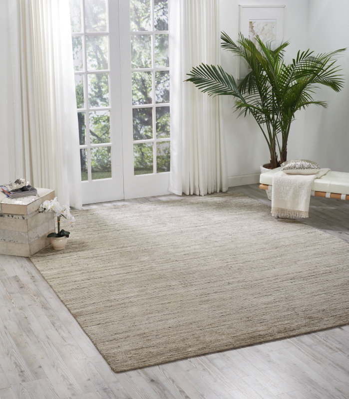 Carter Hand-Knotted Sand Area Rug, Rectangle 7'9" X 9'9"