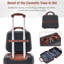 Valise à roulettes Hardshell 3 pièces 20 "+ 28" Valise avec serrure TSA légère, noire