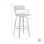 Tabourets de bar pivotants durables de 25,5 po, similicuir gris, style moderne pour la cuisine