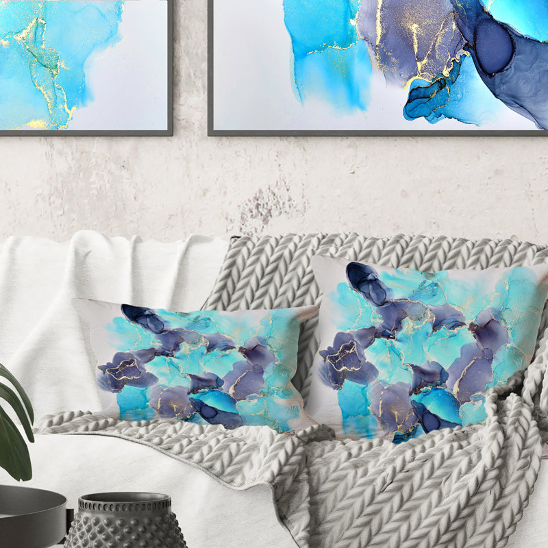 Coussin Turquoise Luxury, 16 po x 16 po