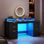 Computer Desk with Built-In Electrical Outlet-1977292034