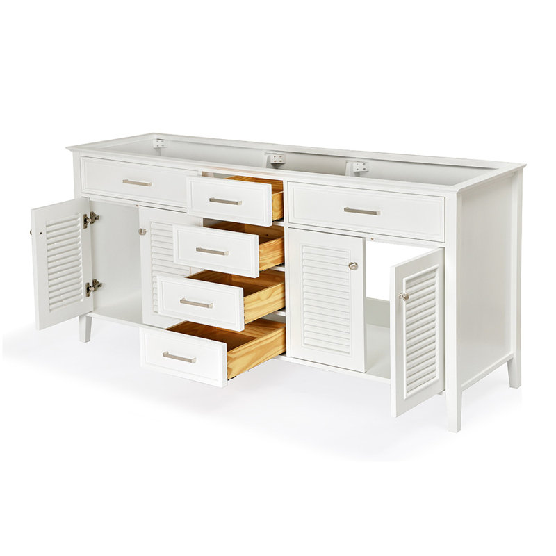 Base de meuble-lavabo double Ferree, Blanc