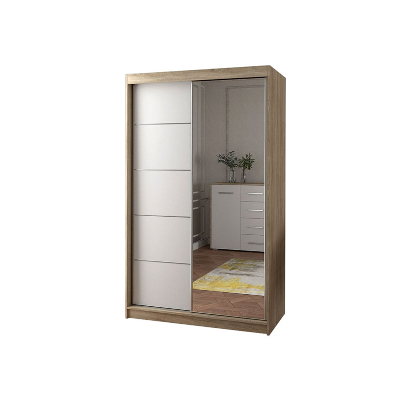 Hepsiba 2 Door Wardrobe, Sonoma/White