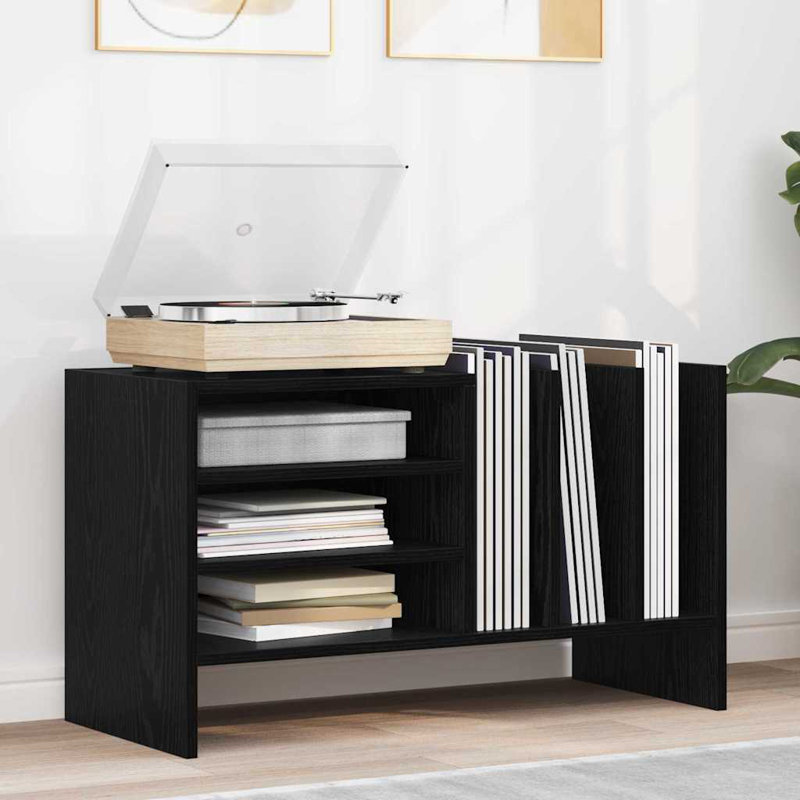 45cm H x 78.5cm W Bookcase, Black Oak
