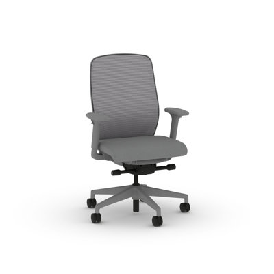 Chaise de bureau ergonomique HON Nucleus Mesh, inclinaison avancée, structure en titane, givré