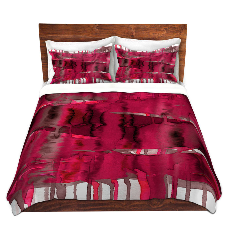 Ensemble de housse de couette lumineuse à l’équilibre act, 1 housse simple + 1 taie standard, Rouge
