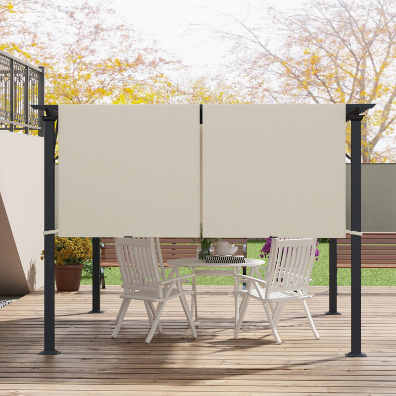 2 Piece Pergola Replacement Canopy, Protected Khaki Shade, Goes With 10 X 11.8ft Pergola, Simple And Convenient Assembly Compatible Quick Install