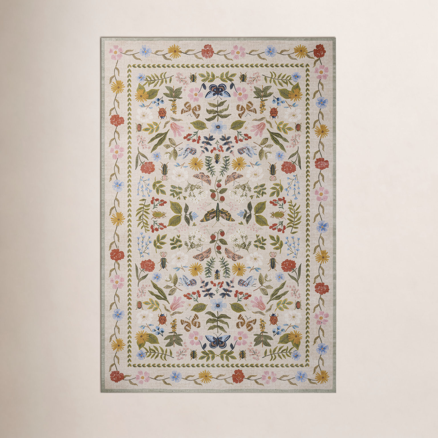 Canopy Cream Area Rug, Rectangle 5' x 7'6"