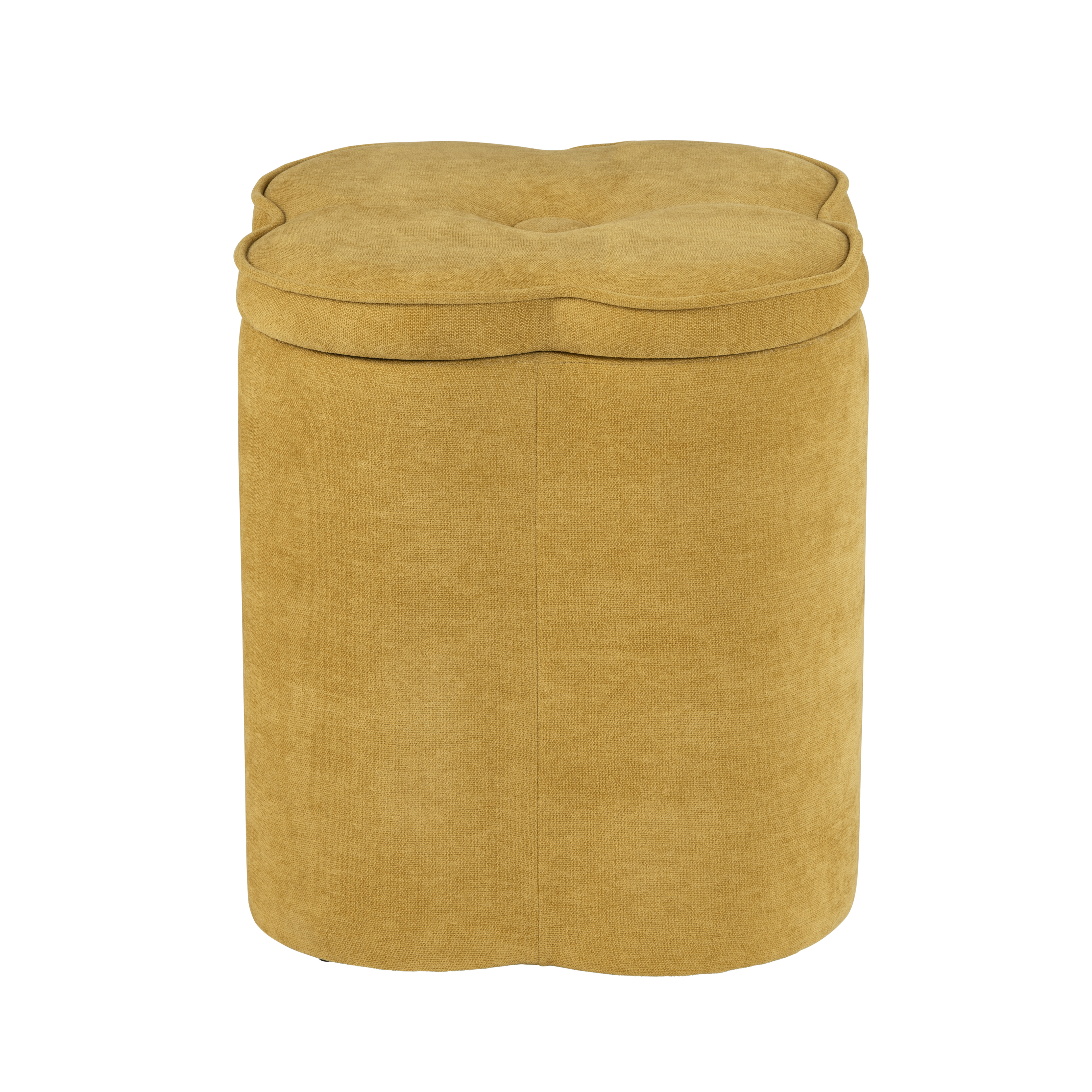 Mercer41 Chenille Flower Ottoman W/ Storage