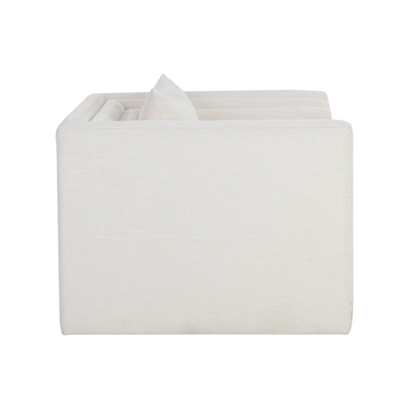 Lounge Chair, Cream Polyester
