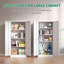Grande armoire de rangement en métal de 71 pouces avec 3 tablettes réglables et des portes verrouillables pour une organisation sécuritaire et polyvalente-1442968699