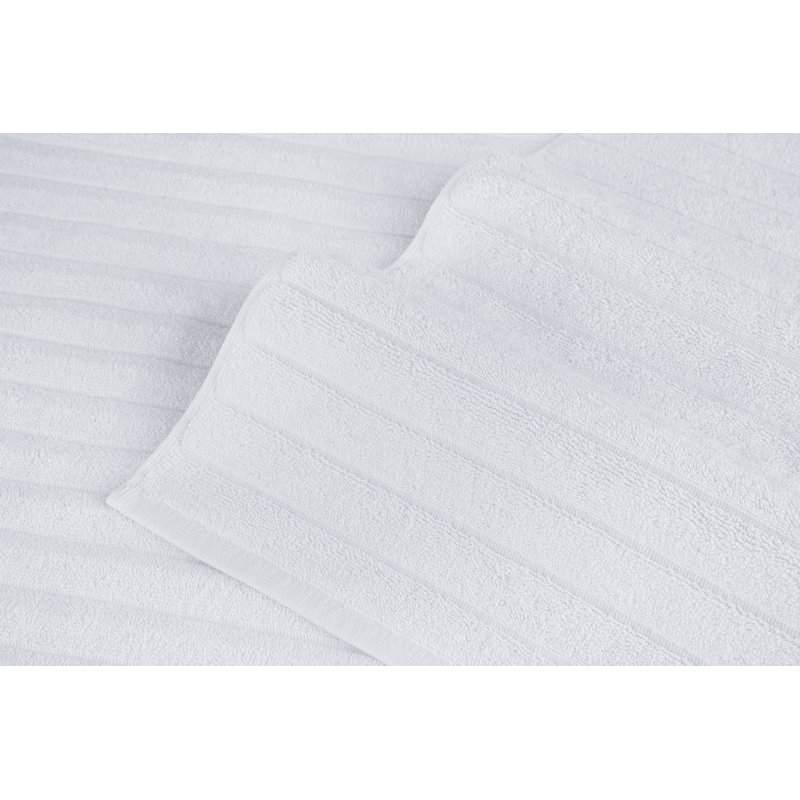 Tapis pour salle de bain Haralan, Blanc