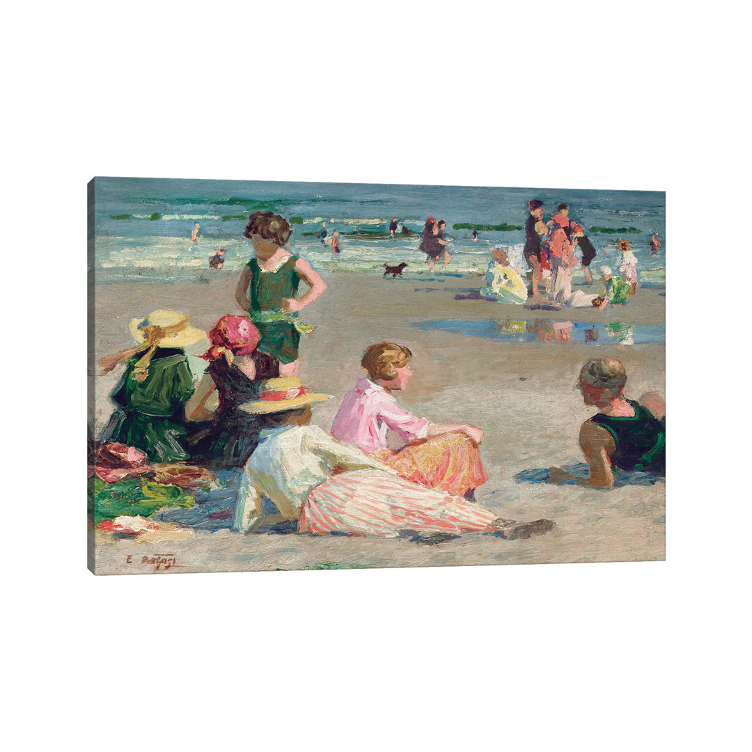 Manhattan Beach by Edward Henry Potthast - Wrapped Canvas Painting