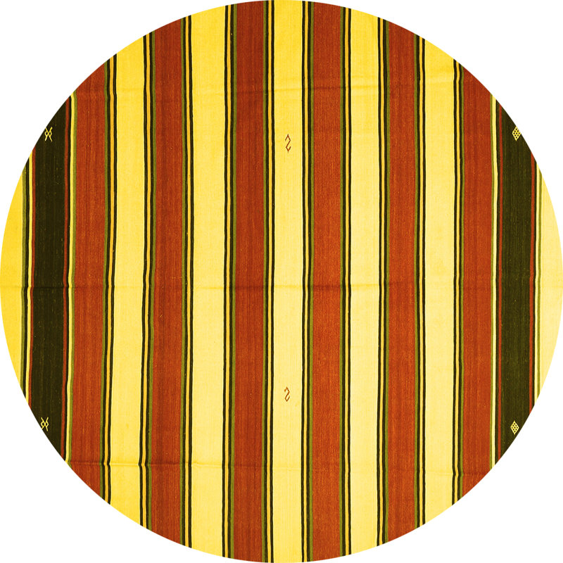 Harrisson Performance Striped Indoor Rug, Round 3'
