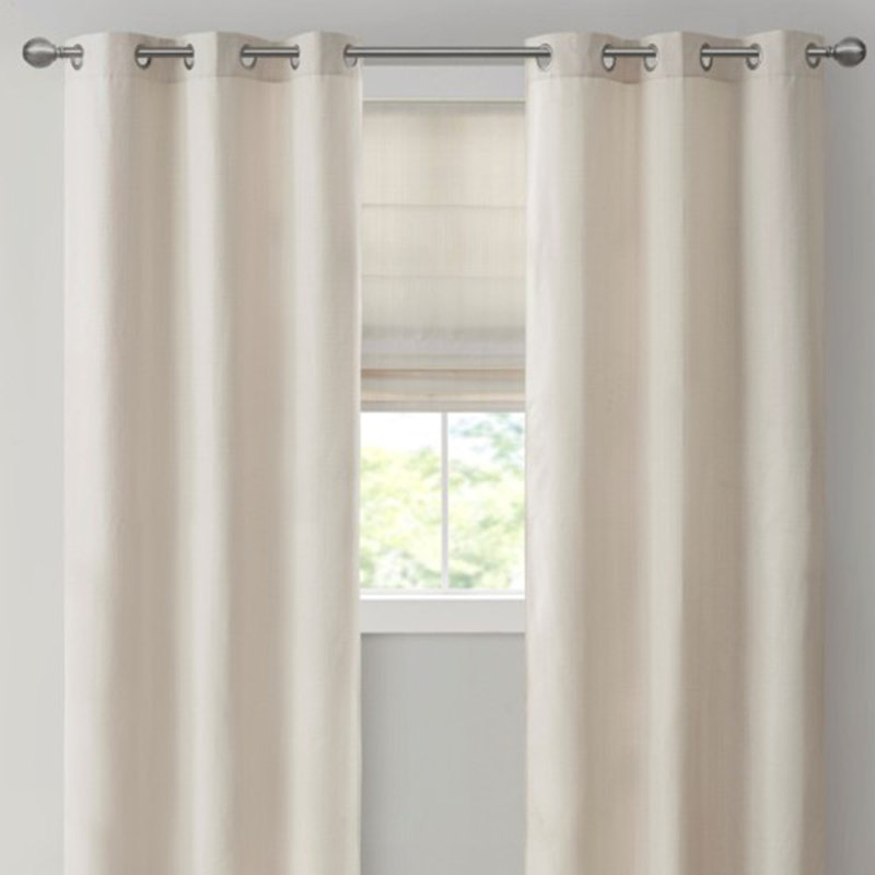 Store romain sans cordon obscurcissant Basketweave, Beige, L 39 po x L 64 po
