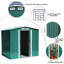 Green Metal Storage Shed